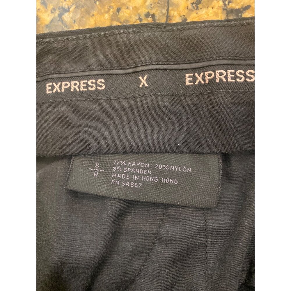 Express Editor Flare Pants Black Women's 8 Inseam 30.5" - Picture 5 of 8